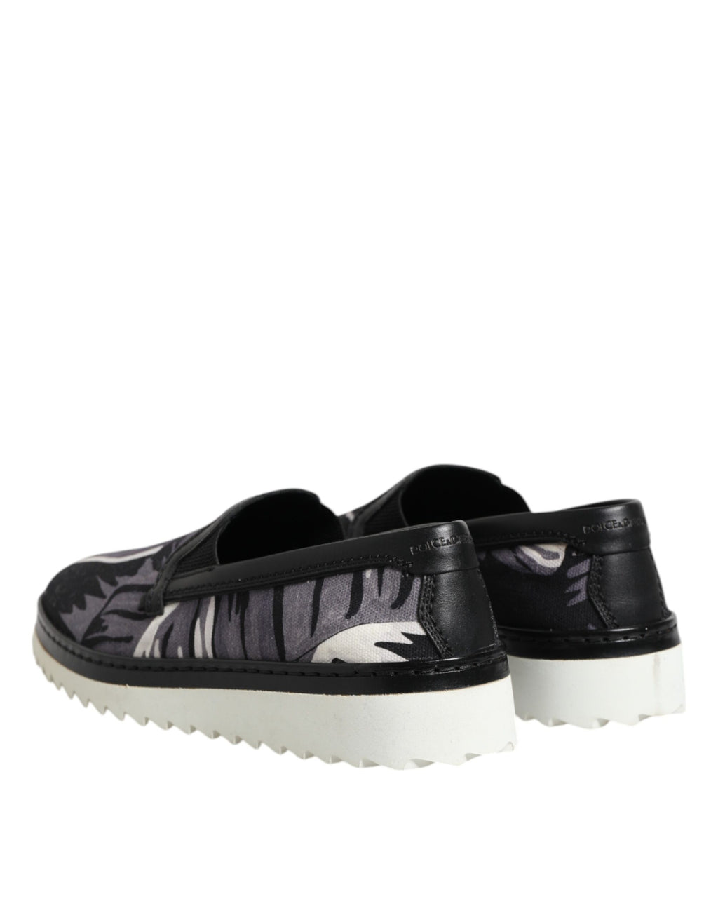 Dolce & Gabbana Black Tropical Slip On Men Sneakers Shoes - ACCEXO