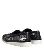 Dolce & Gabbana Black Tropical Slip On Men Sneakers Shoes - ACCEXO