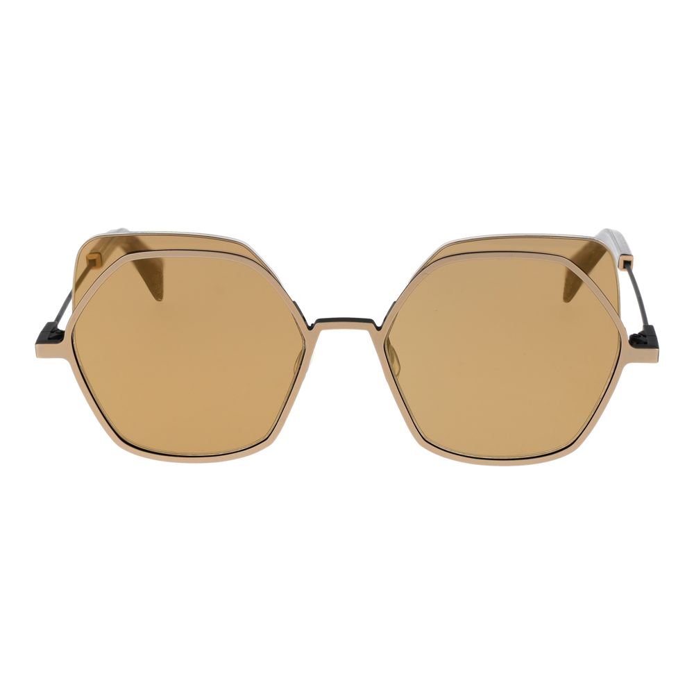 Yohji Yamamoto Gold Unisex Sunglasses - ACCEXO