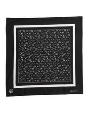 Dolce & Gabbana Black White Printed Square Foulard Scarf - ACCEXO