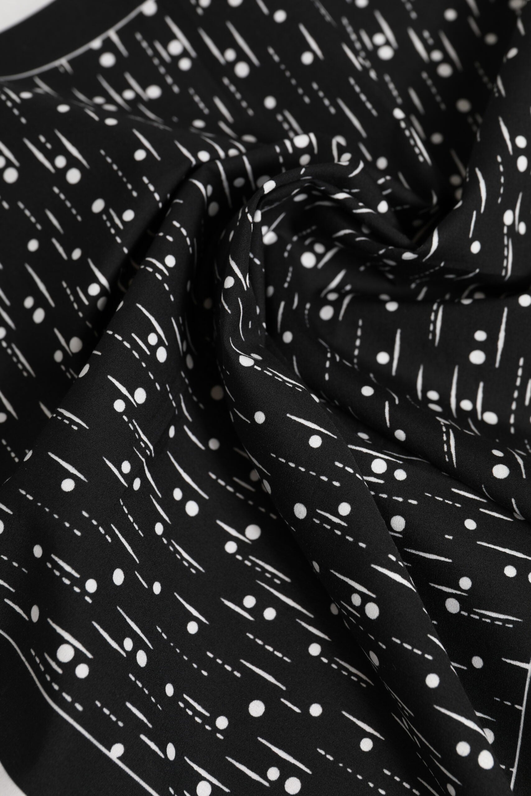 Dolce & Gabbana Black White Printed Square Foulard Scarf - ACCEXO