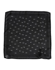 Dolce & Gabbana Black White Printed Square Men Foulard Scarf - ACCEXO