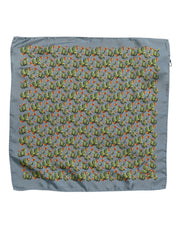 Dolce & Gabbana Gray Green Cactus Print Square Foulard Scarf - ACCEXO
