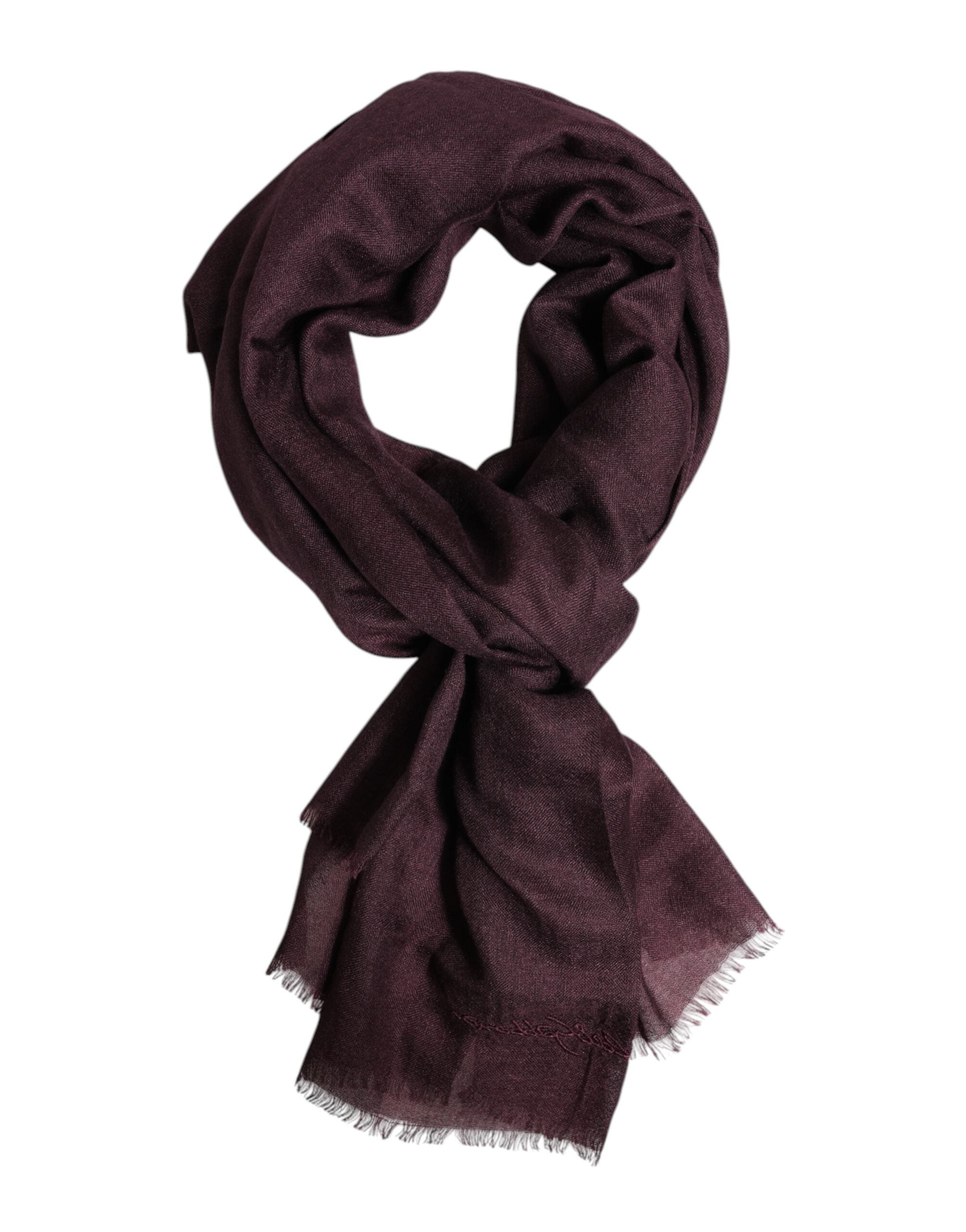 Dolce & Gabbana Maroon Cashmere Neck Warmer Wrap Shawl Scarf for Men
