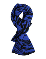 Dolce & Gabbana Blue Black Logo Neck Warmer Wrap Shawl Scarf for Men