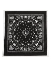 Dolce & Gabbana Black White Bandana Square Men Foulard Scarf - ACCEXO