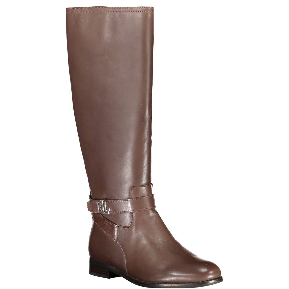 Ralph Lauren Brown Leather Women Boot - ACCEXO