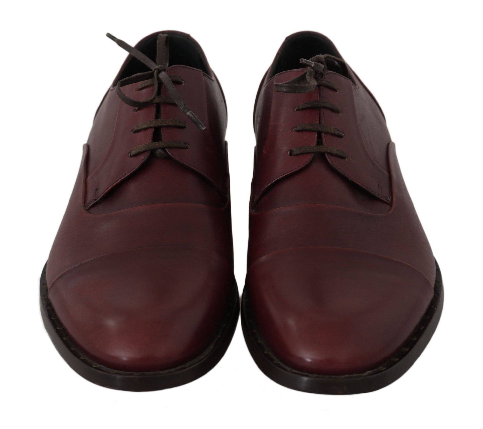 Dolce & Gabbana Elegant Bordeaux Leather Dress Shoes - ACCEXO