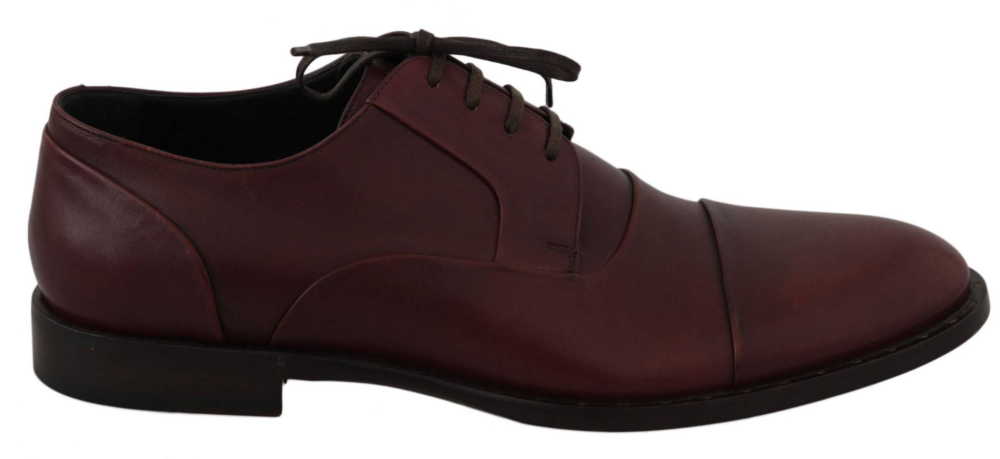 Dolce & Gabbana Elegant Bordeaux Leather Dress Shoes - ACCEXO