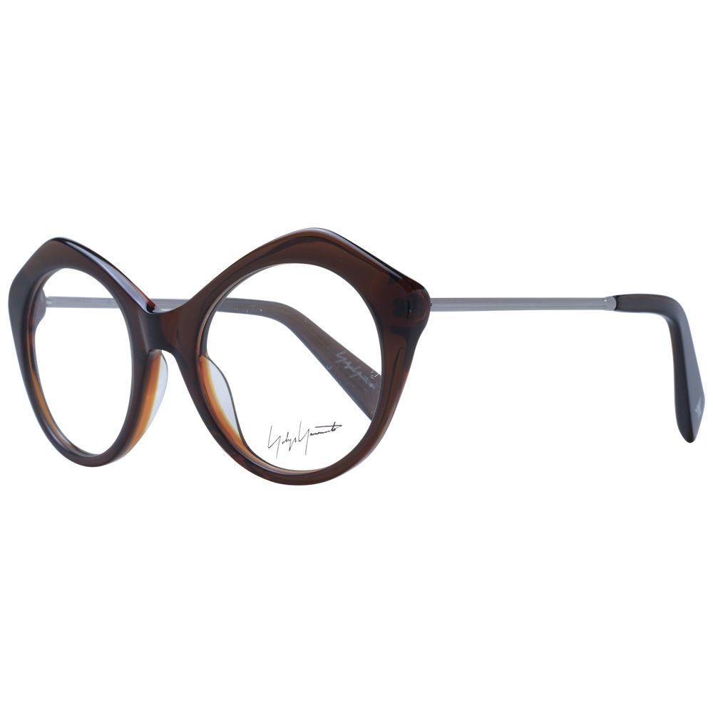 Yohji Yamamoto Brown Unisex Optical Frames - ACCEXO