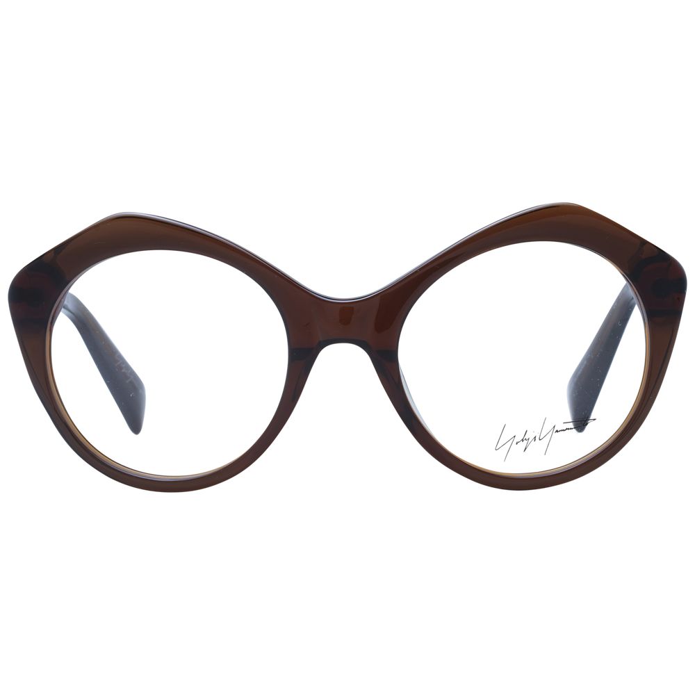 Yohji Yamamoto Brown Unisex Optical Frames - ACCEXO