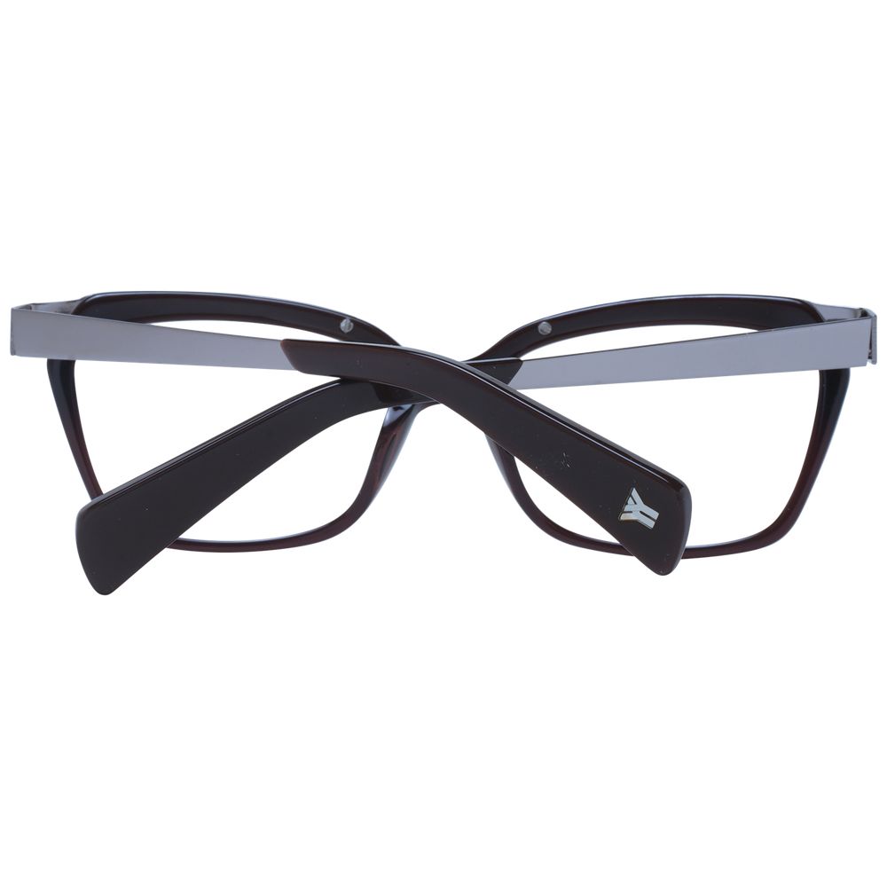 Yohji Yamamoto Brown Unisex Optical Frames - ACCEXO