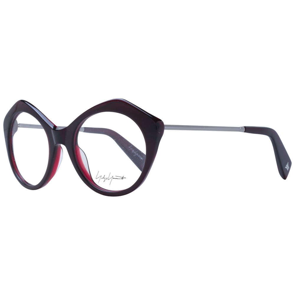 Yohji Yamamoto Burgundy Unisex Optical Frames - ACCEXO