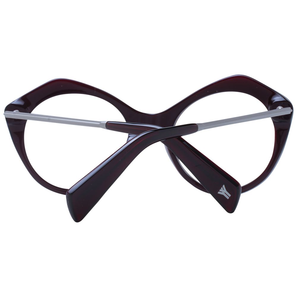 Yohji Yamamoto Burgundy Unisex Optical Frames - ACCEXO