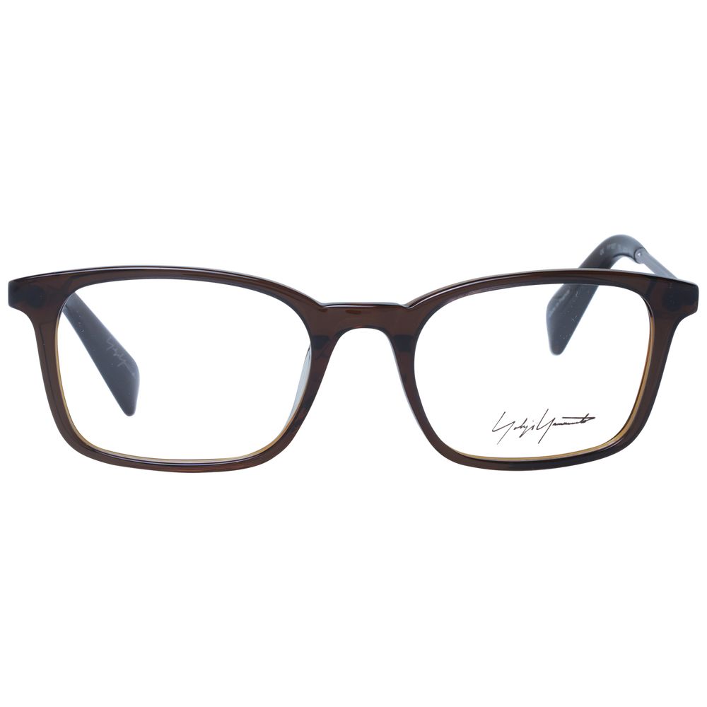 Yohji Yamamoto Brown Unisex Optical Frames - ACCEXO