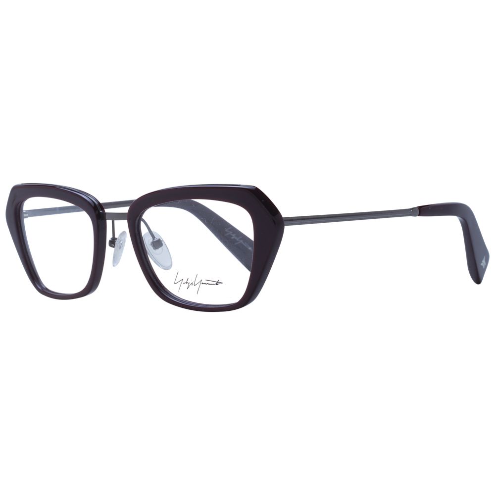 Yohji Yamamoto Burgundy Unisex Optical Frames - ACCEXO