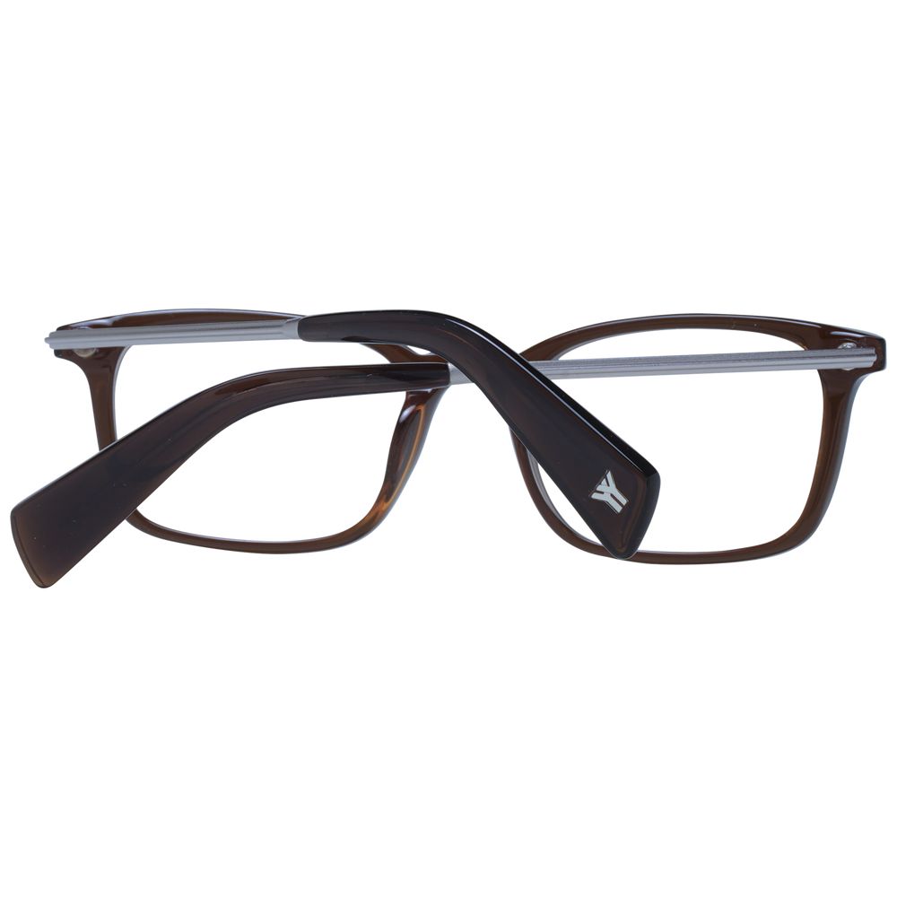 Yohji Yamamoto Brown Unisex Optical Frames - ACCEXO