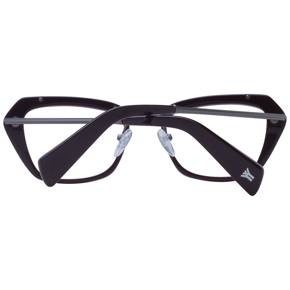 Yohji Yamamoto Burgundy Unisex Optical Frames - ACCEXO