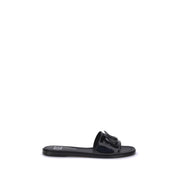 Valentino Garavani Patent leathe VLogo slide Sandals - ACCEXO