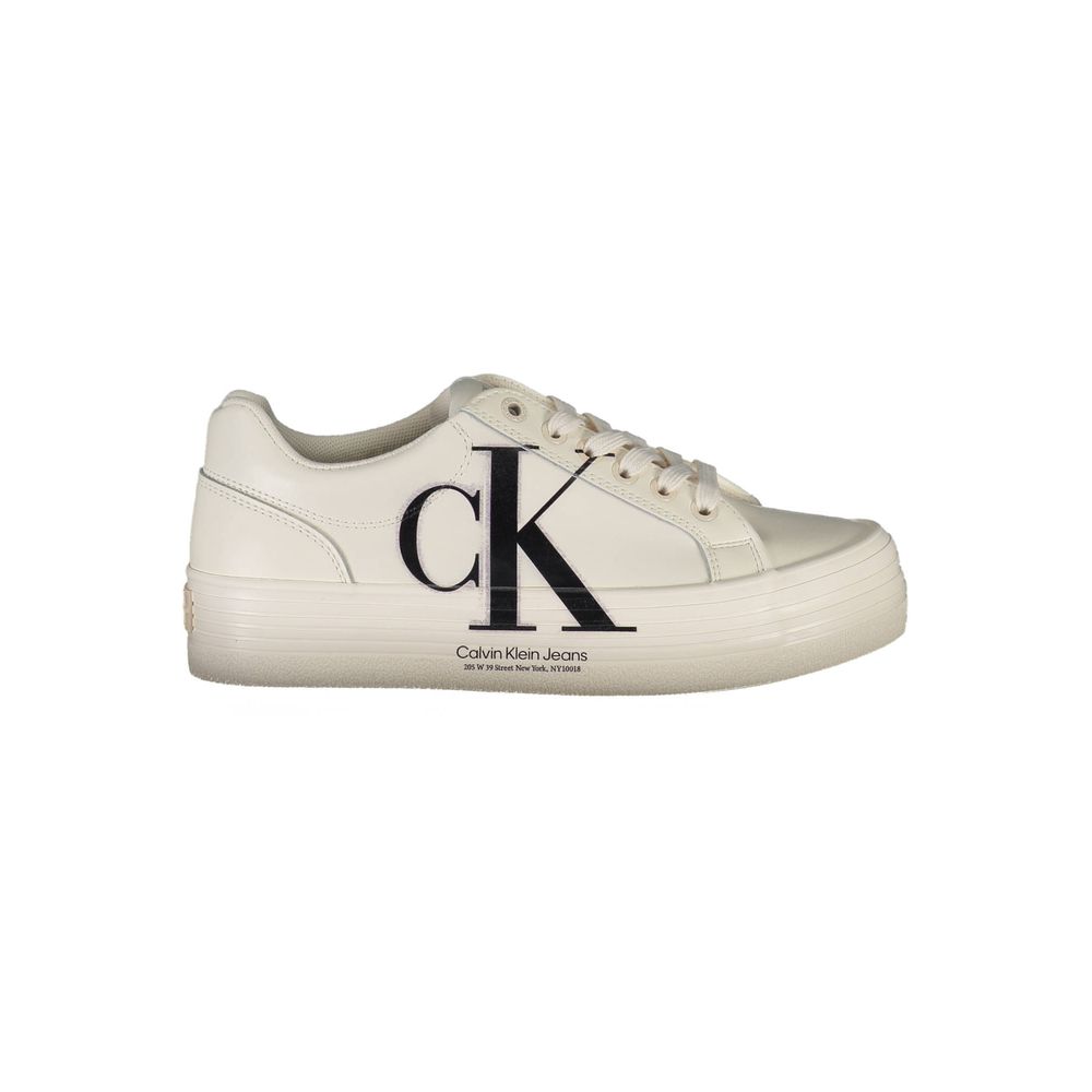 Calvin Klein White Polyester Sneaker - ACCEXO