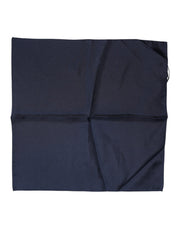 Dolce & Gabbana Dark Blue Silk Square Men Foulard Scarf - ACCEXO