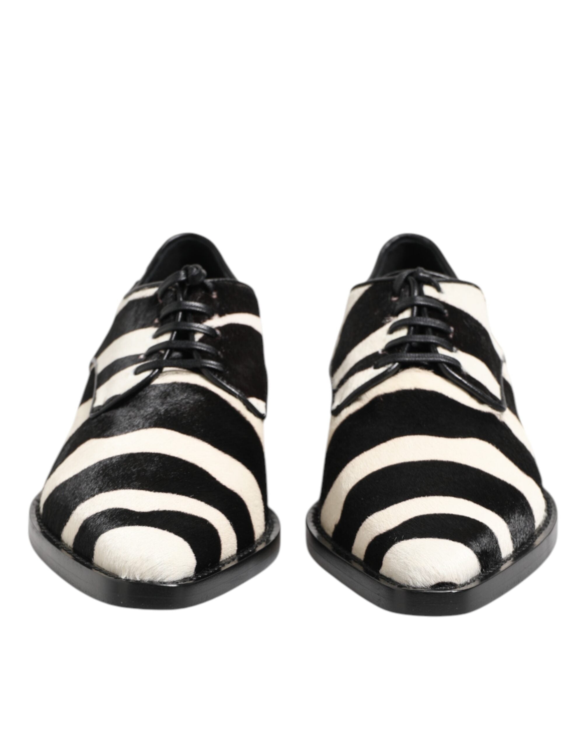 Dolce & Gabbana Black White Zebra Pony Fur Dress Shoes Secondary image