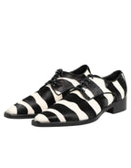 Dolce & Gabbana Black White Zebra Pony Fur Dress Shoes - ACCEXO