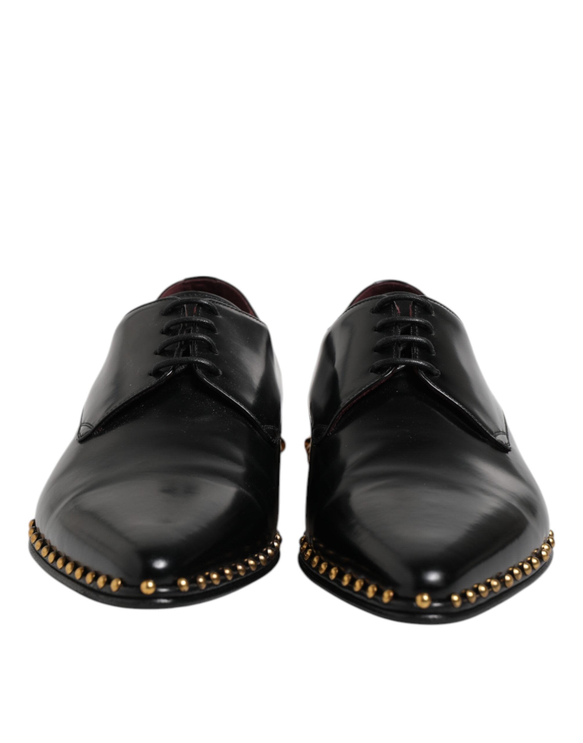 Dolce & Gabbana Black Leather Studded Derby Men Dress Shoes Secondary image