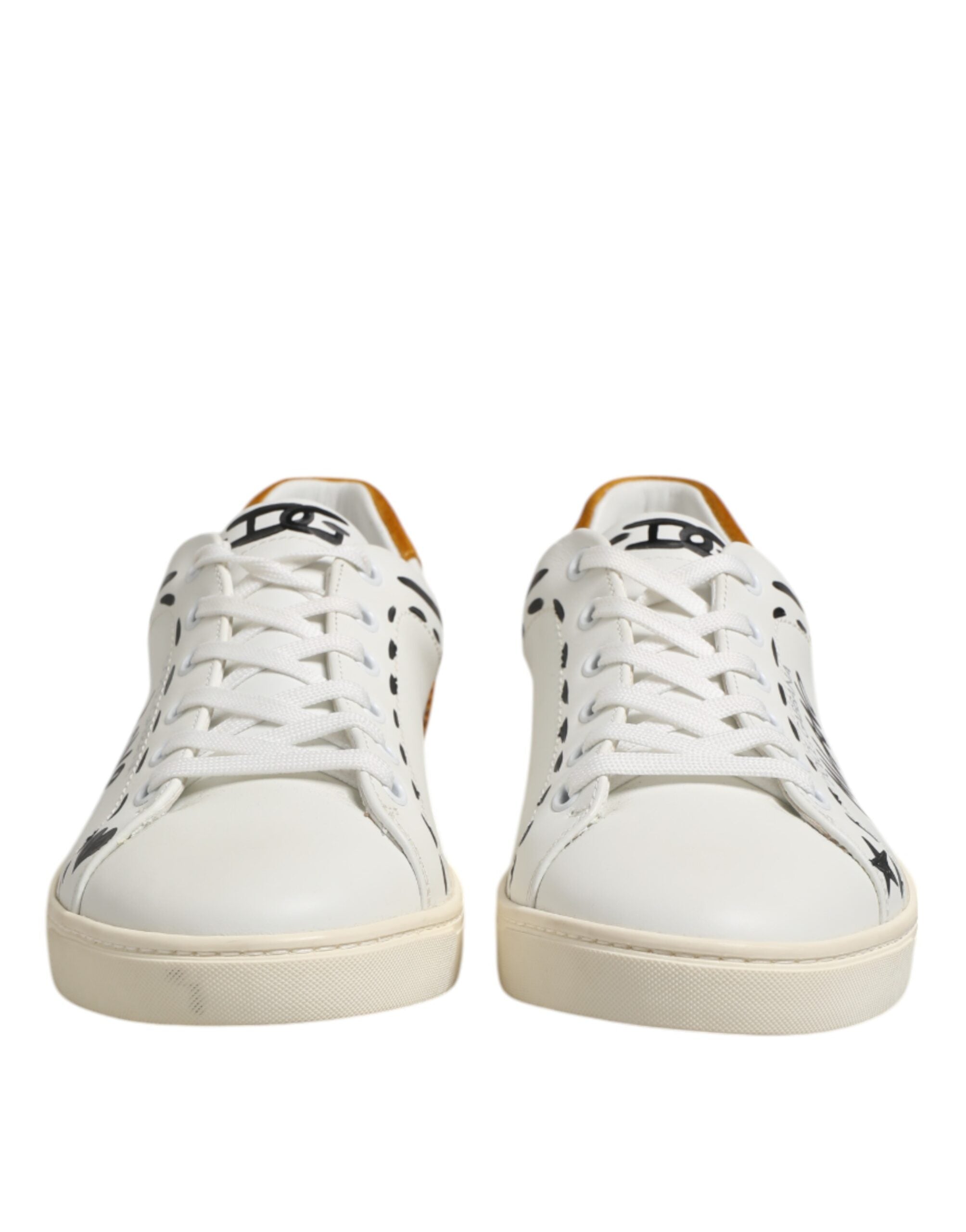 Dolce & Gabbana White Leather MILANO Low Top Sneakers Shoes - ACCEXO