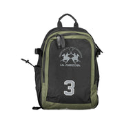 La Martina Black Polyester Backpack