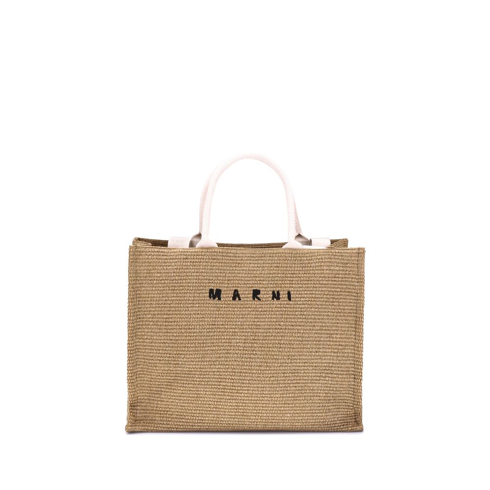 Marni Raffia-effect Tote Bag - ACCEXO