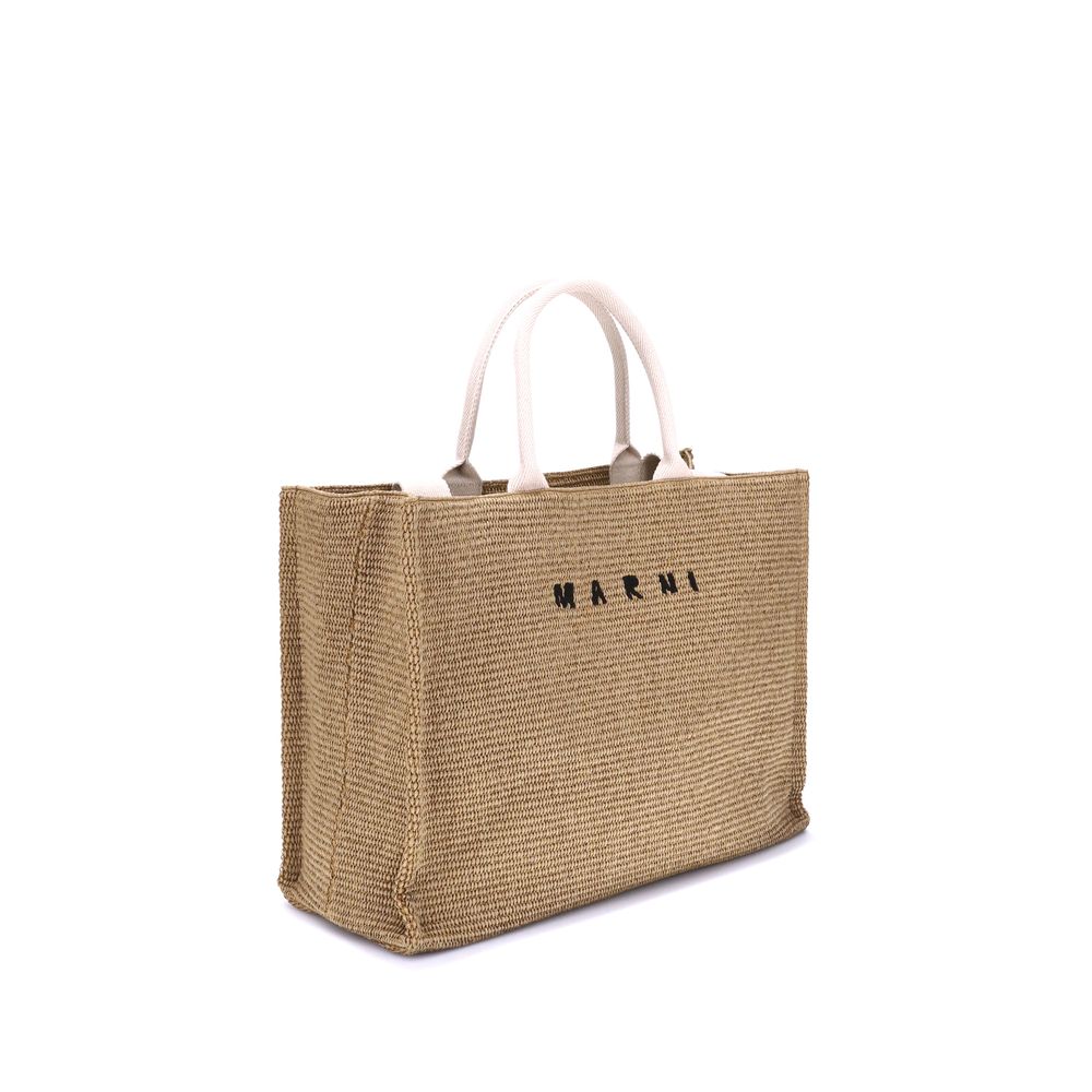 Marni Raffia-effect Tote Bag - ACCEXO
