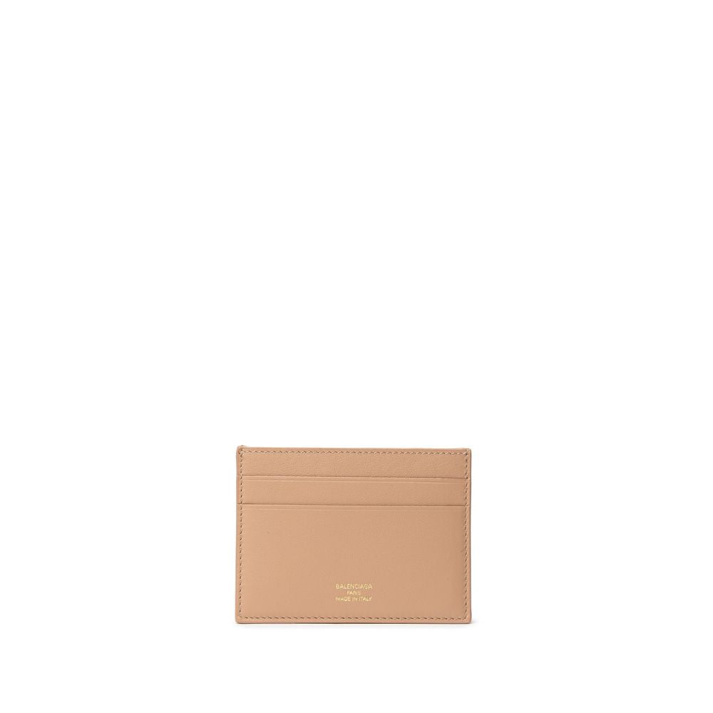 Balenciaga Beige Leather Cardholder - ACCEXO