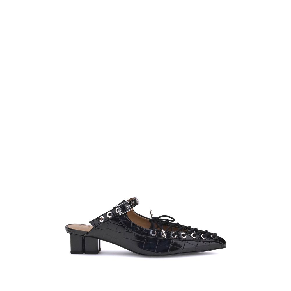 Ganni Oleatex laced Mules - ACCEXO