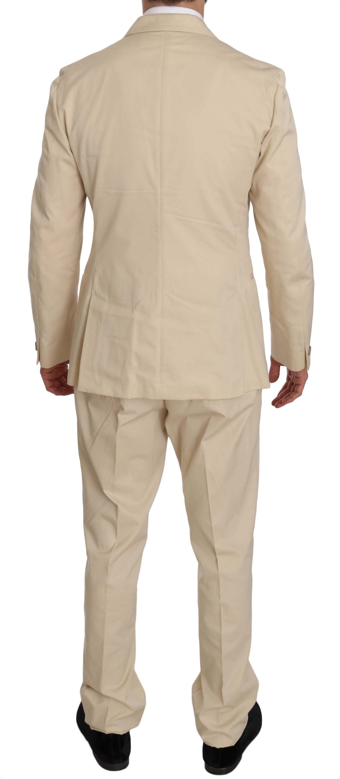 Romeo Gigli Beige Two-Piece Suit with Classic Elegance - ACCEXO