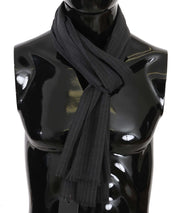Dolce & Gabbana Elegant Gray Striped Wool Men's Scarf - ACCEXO