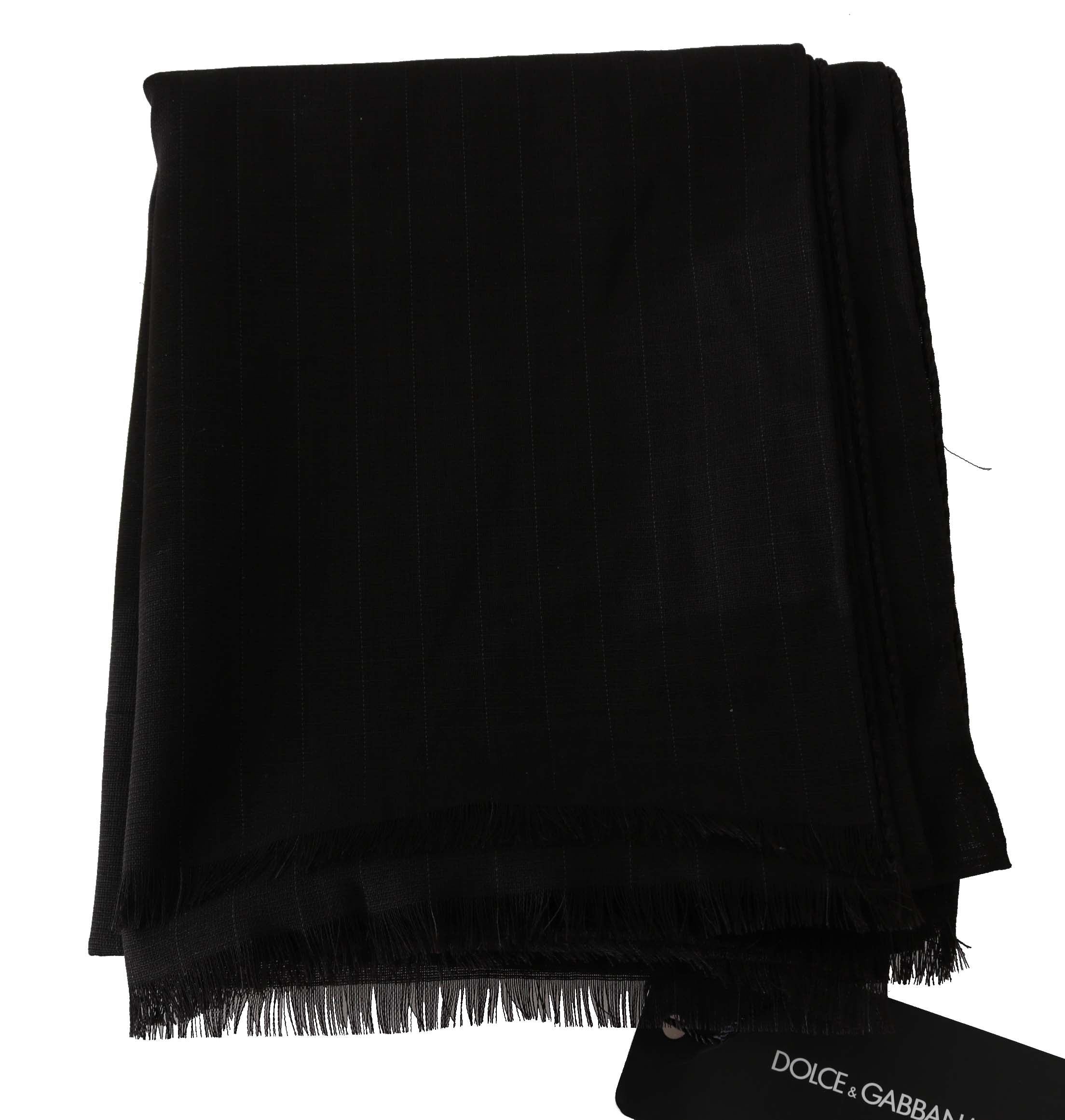 Dolce & Gabbana Elegant Striped Wool Men's Scarf - ACCEXO
