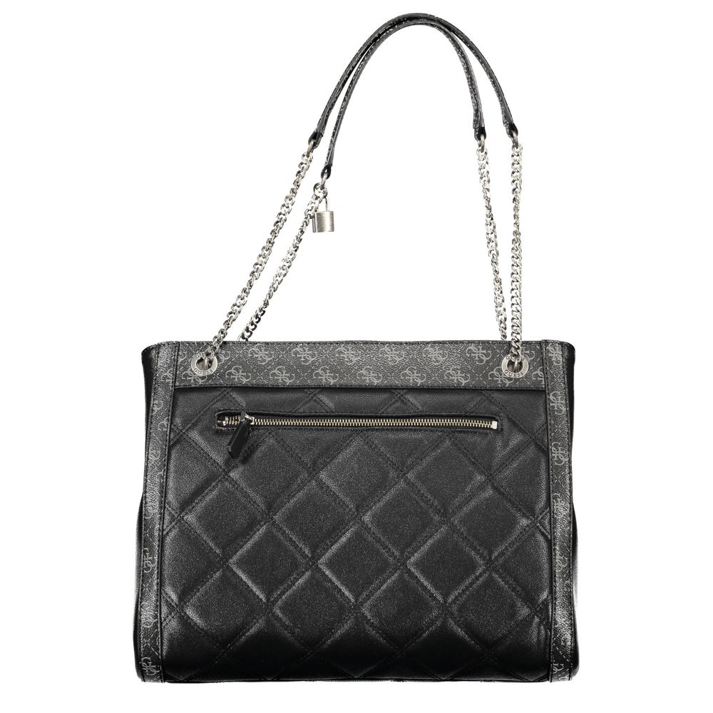 Guess Jeans Black Polyethylene Handbag - ACCEXO