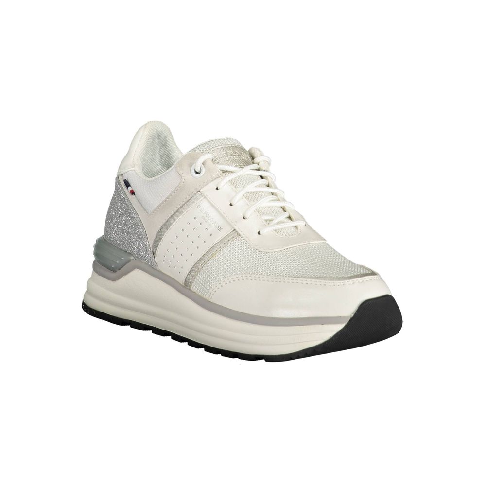 U.S. POLO ASSN. White Polyester Sneaker - ACCEXO