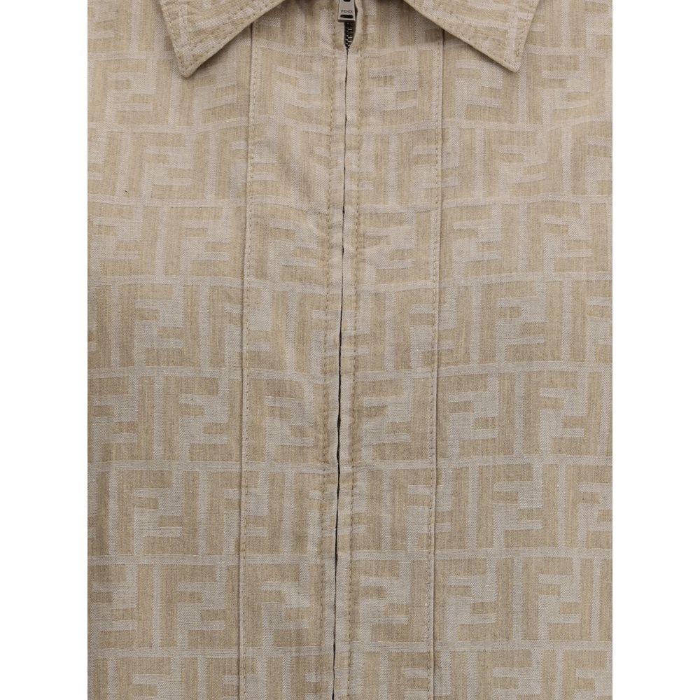 Fendi Chambray cropped Jacket - ACCEXO