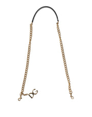 Dolce & Gabbana Brown Leopard Gold Brass Chain Accessory Shoulder Strap for Women