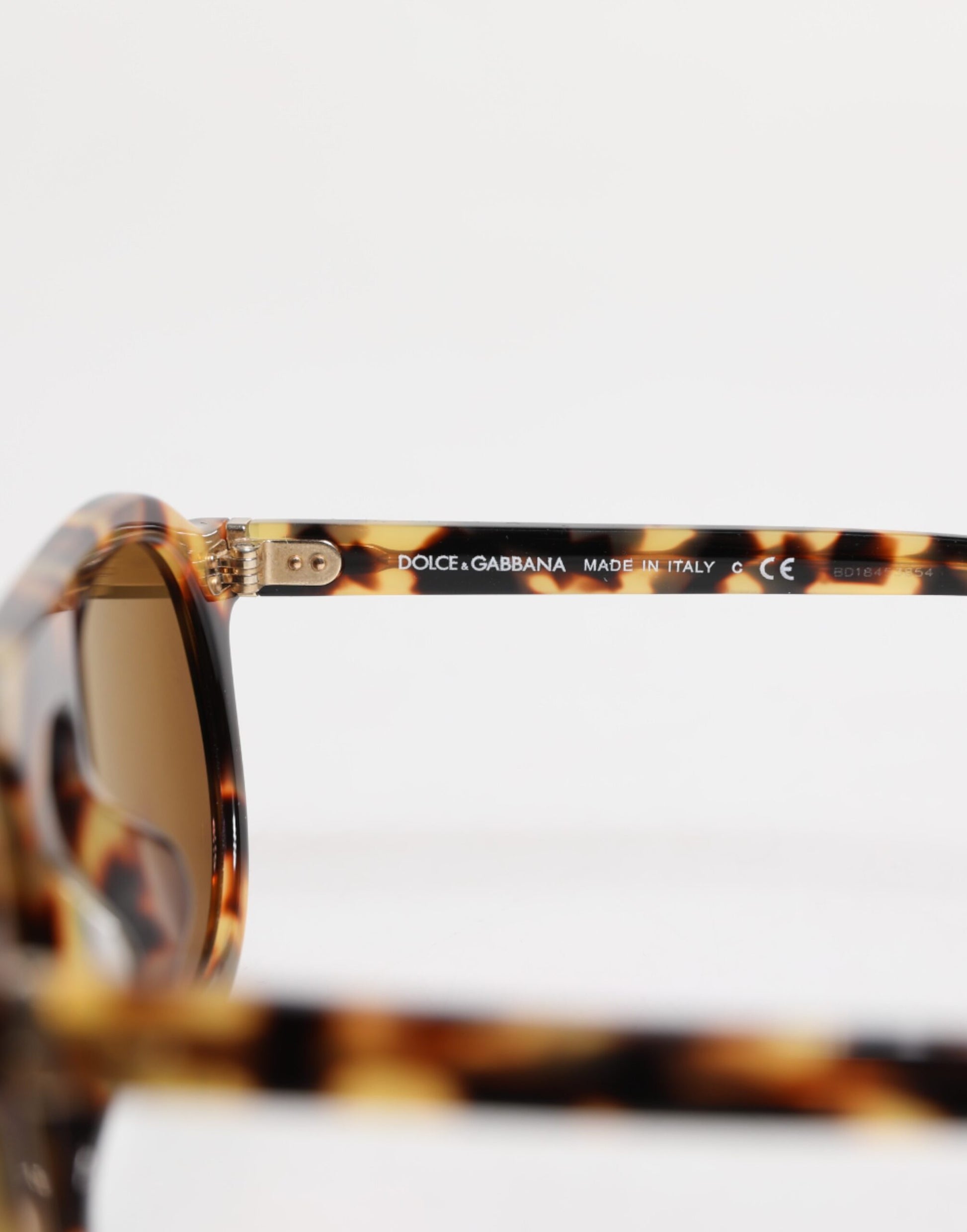 Dolce & Gabbana Brown Acetate Round Leopard Print Eyewear Sunglasses - ACCEXO