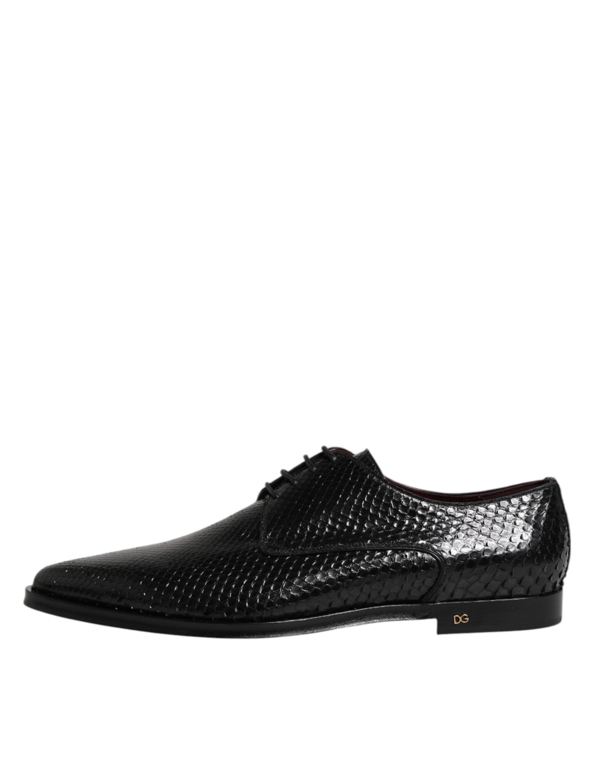 Dolce & Gabbana Black Leather Lace Up Dress Men Derby Shoes - ACCEXO