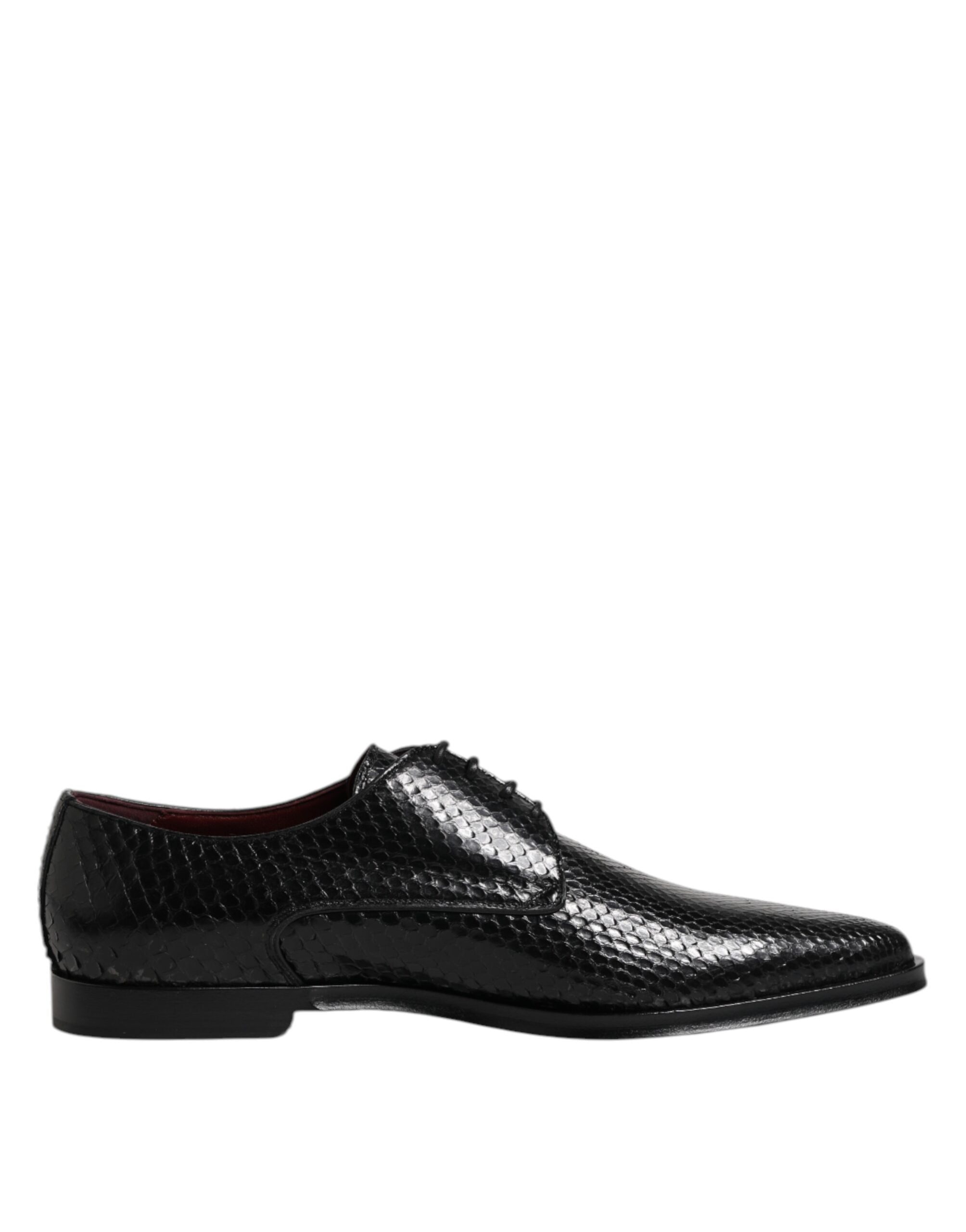 Dolce & Gabbana Black Leather Lace Up Dress Men Derby Shoes - ACCEXO
