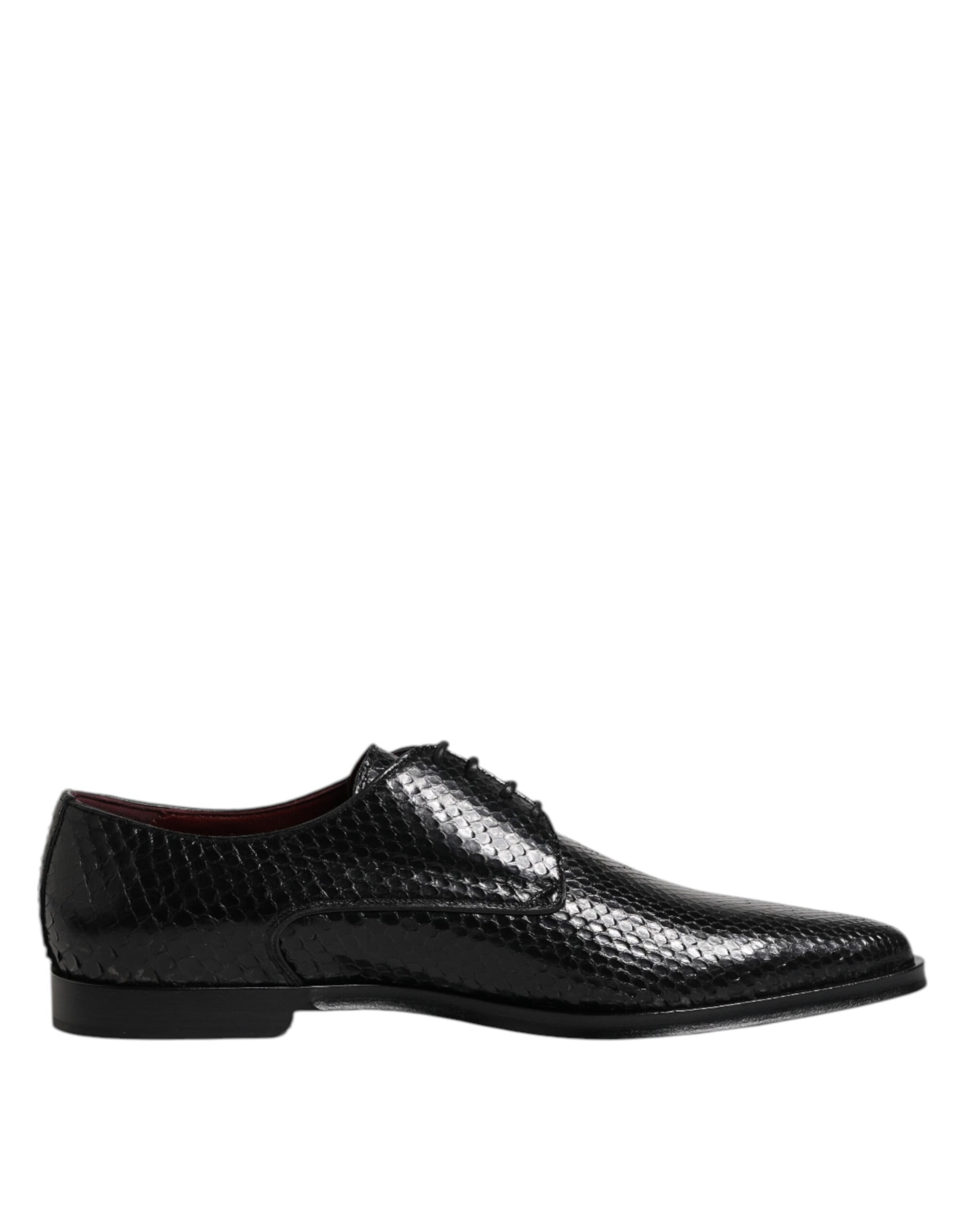 Dolce & Gabbana Black Leather Lace Up Dress Men Derby Shoes - ACCEXO