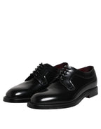 Dolce & Gabbana Black Calf Leather Lace Up Dress Derby Shoes - ACCEXO