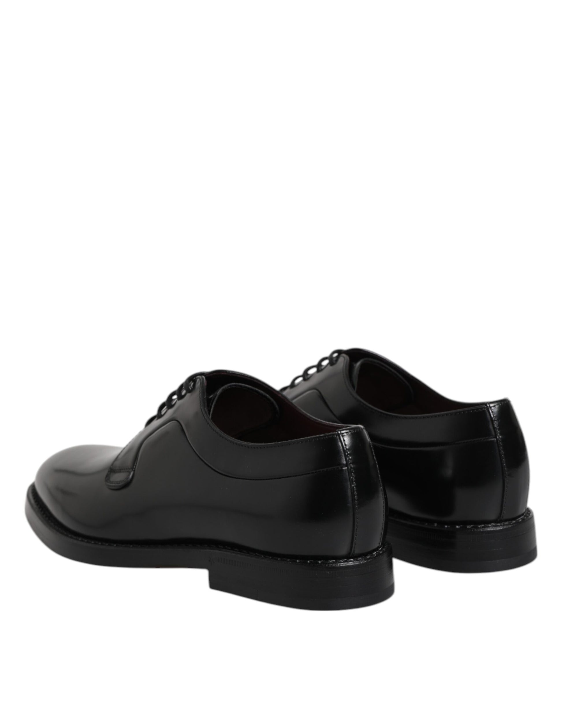 Dolce & Gabbana Black Calf Leather Lace Up Dress Derby Shoes - ACCEXO