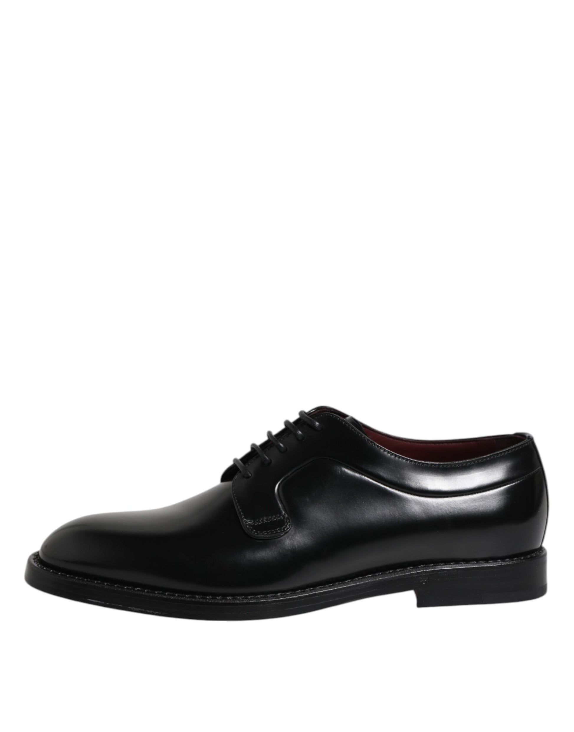 Dolce & Gabbana Black Calf Leather Lace Up Dress Derby Shoes - ACCEXO
