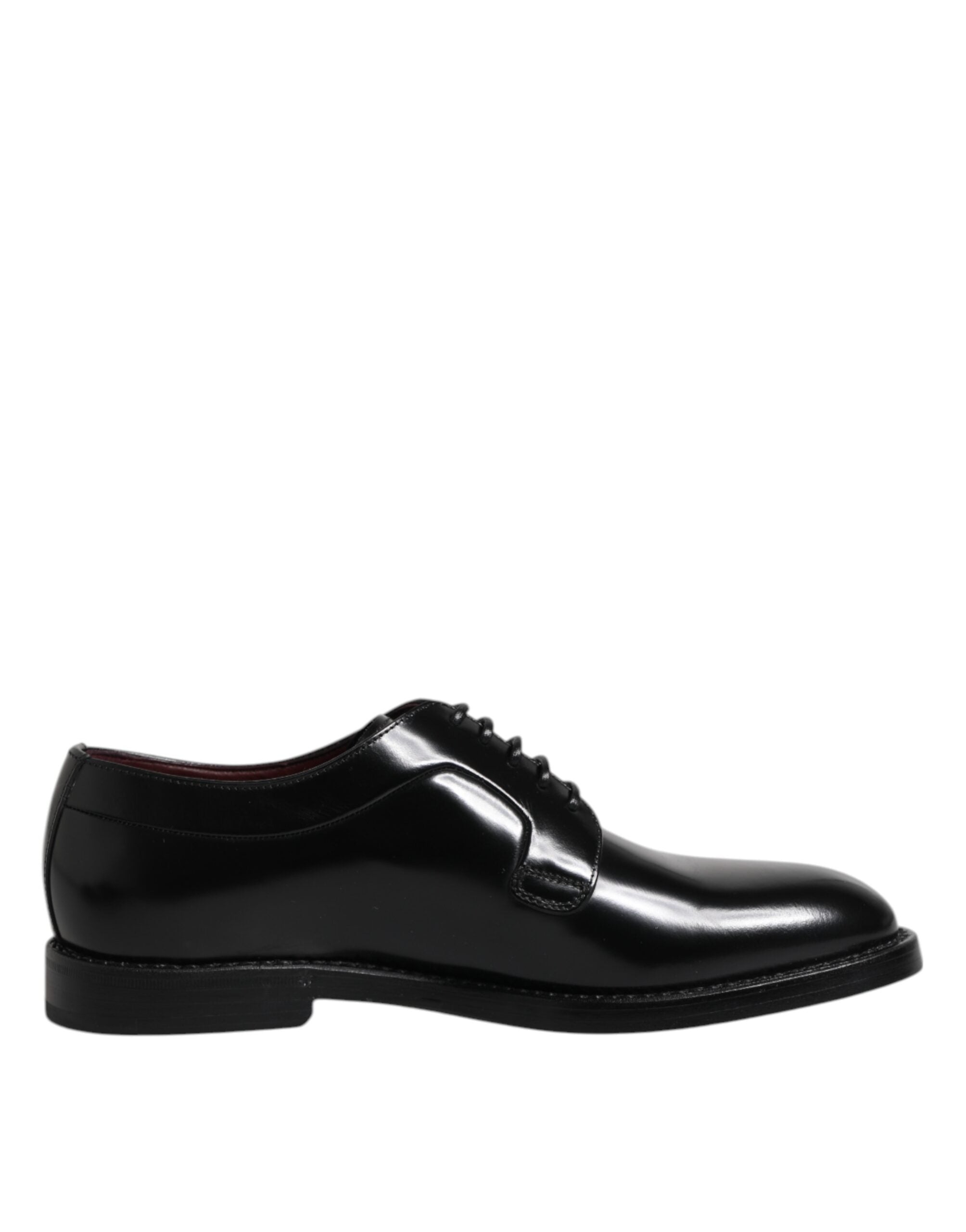 Dolce & Gabbana Black Calf Leather Lace Up Dress Derby Shoes for Men