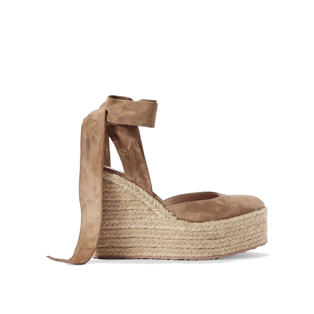 Gianvito Rossi Suede Wedge Espadrilles - ACCEXO